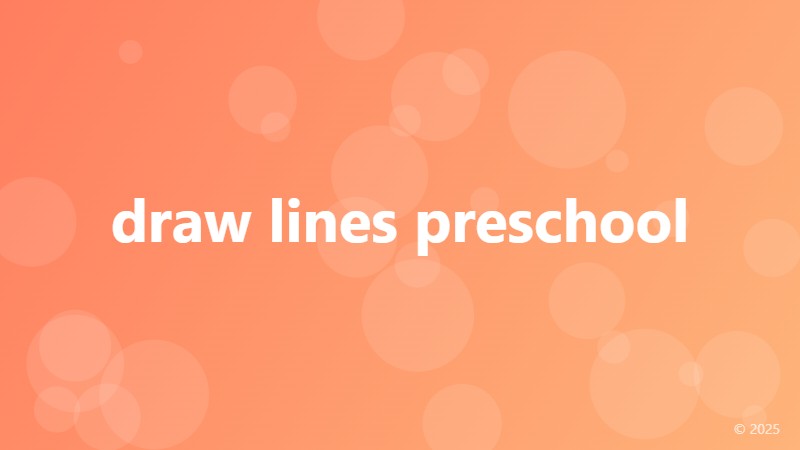 draw lines preschool