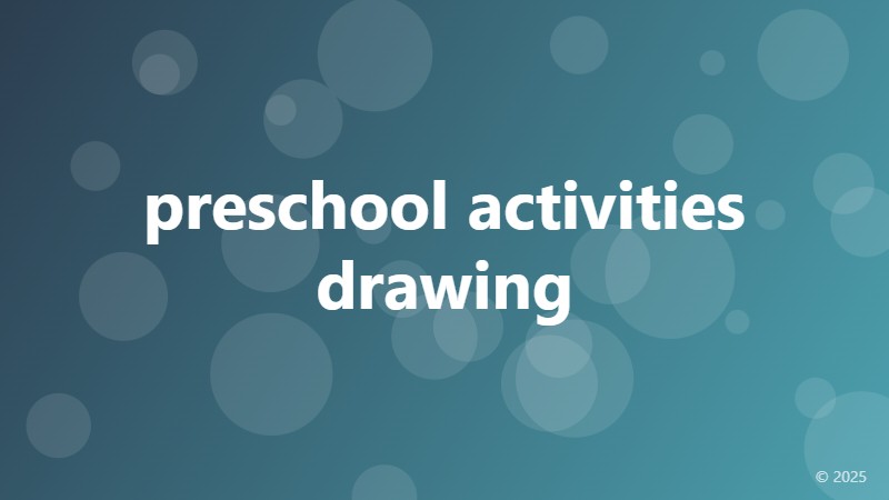 preschool activities drawing