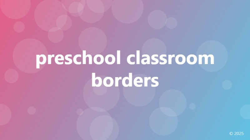 preschool classroom borders