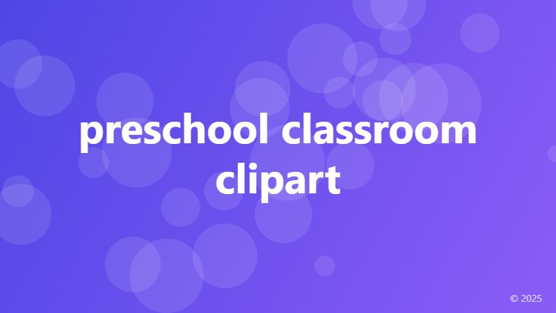 preschool classroom clipart