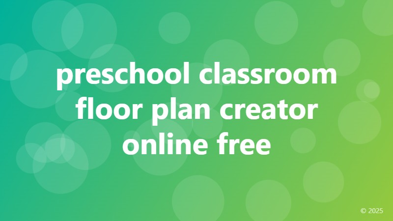 preschool classroom floor plan creator online free