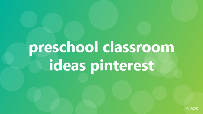 preschool classroom ideas pinterest