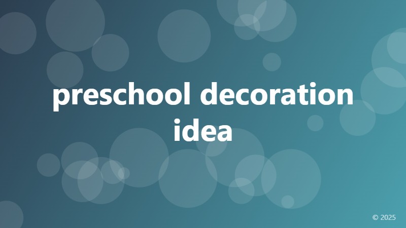 preschool decoration idea