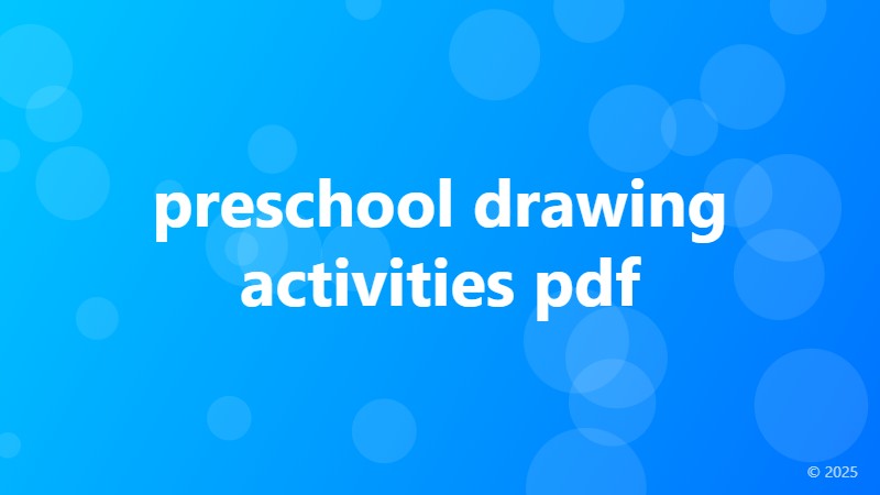 preschool drawing activities pdf