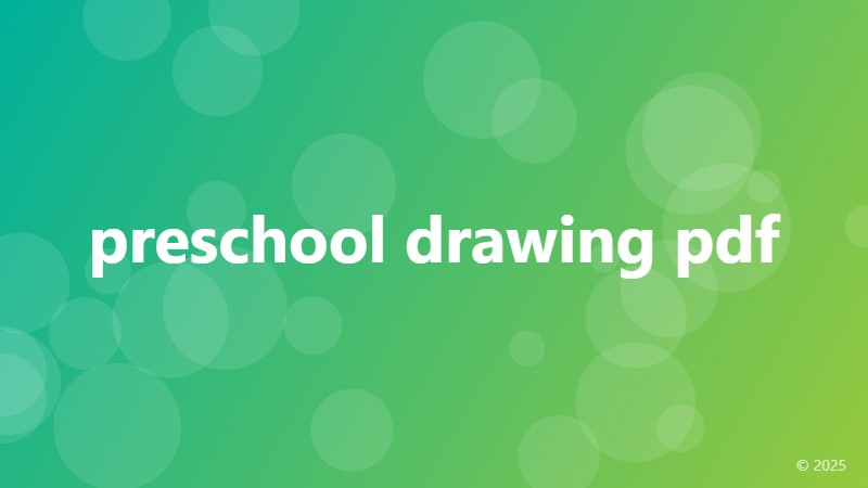 preschool drawing pdf