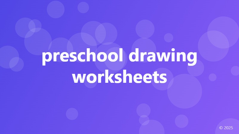 preschool drawing worksheets