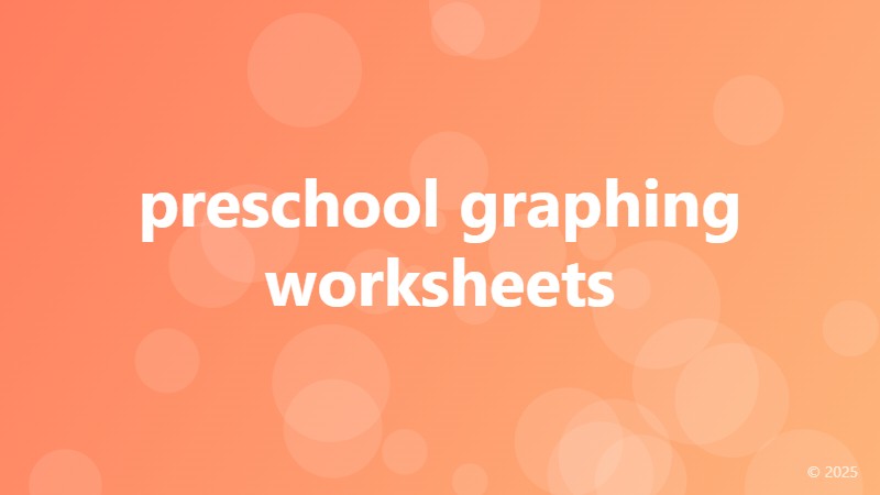 preschool graphing worksheets