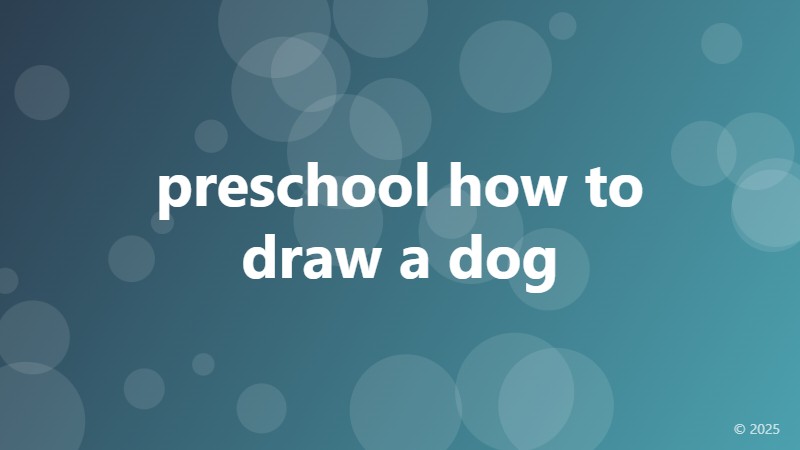 preschool how to draw a dog