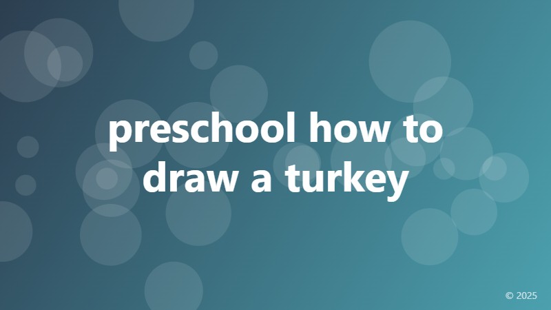 preschool how to draw a turkey