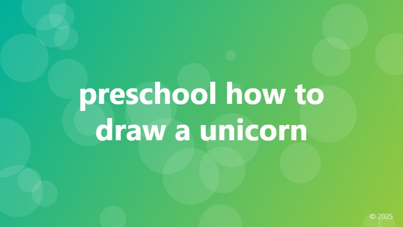 preschool how to draw a unicorn
