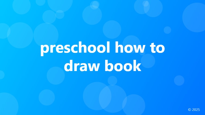 preschool how to draw book