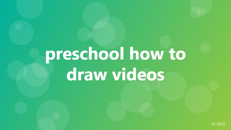 preschool how to draw videos