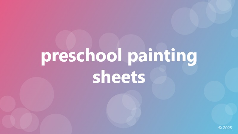 preschool painting sheets