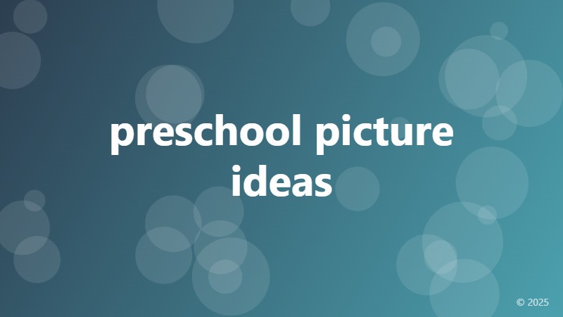 preschool picture ideas