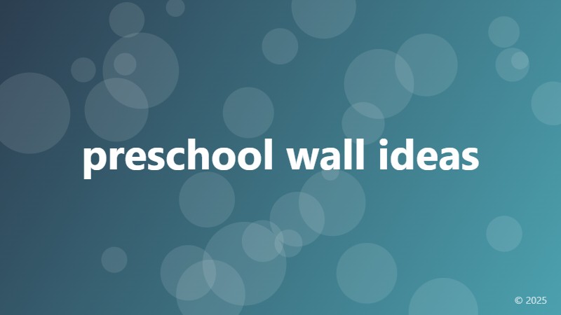 preschool wall ideas