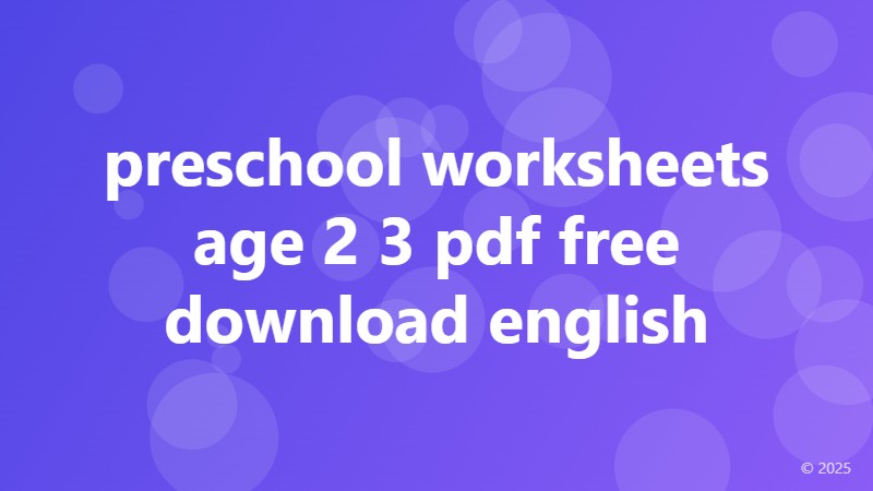 preschool worksheets age 2 3 pdf free download english