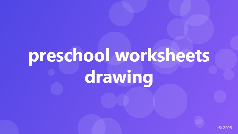 preschool worksheets drawing